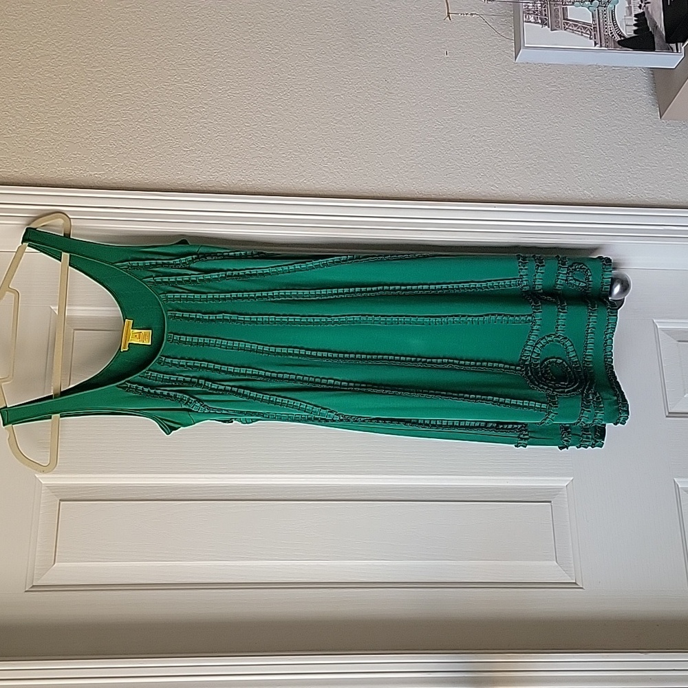 Catherine Malandrino Emerald Green Silk Dress M